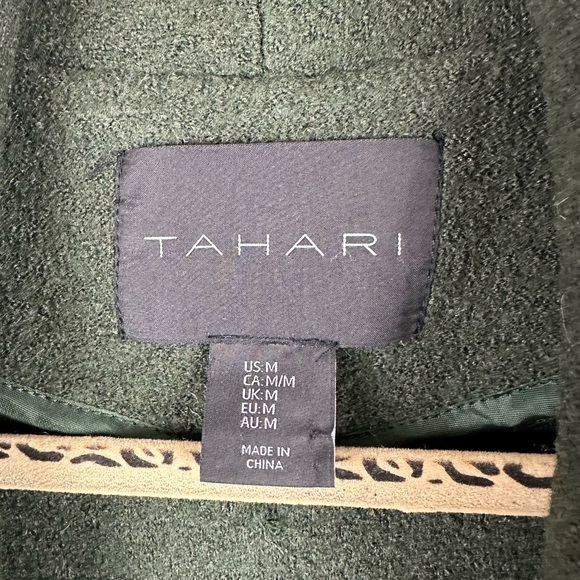 Tahari open front lightweight wool blend coat/cardigan sz M - Picture 3 of 5